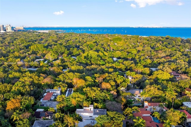 4039 Ventura Ave, Miami, FL 33133 - drone / aerial view with a water view