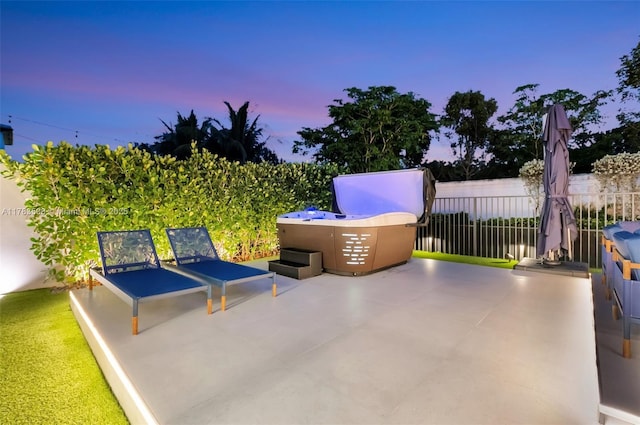 8608 Torrey Isles Ter, Boca Raton, FL 33496 - patio terrace at dusk with a patio