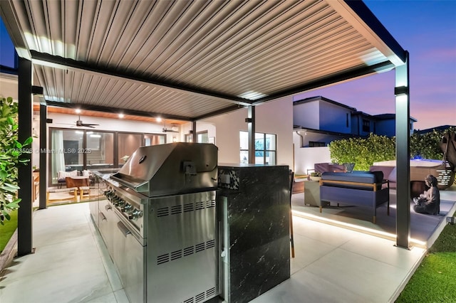 8608 Torrey Isles Ter, Boca Raton, FL 33496 - view of patio with a grill and an outdoor living space