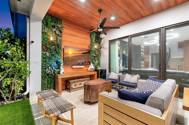 8608 Torrey Isles Ter, Boca Raton, FL 33496 - view of patio featuring outdoor lounge area and a ceiling fan