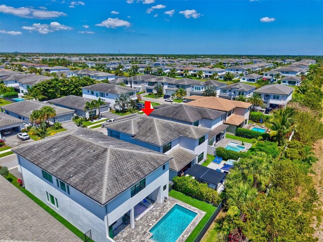 8608 Torrey Isles Ter, Boca Raton, FL 33496 - aerial perspective of suburban area featuring a pool