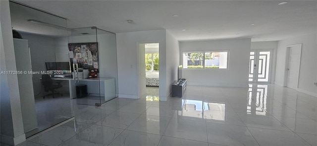 1531 SW 126th Pl, Miami, FL 33184 - living area with baseboards, recessed lighting, and marble finish floor