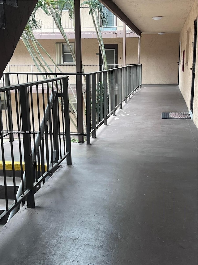 balcony with stairs
