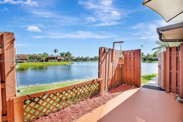 11914 SW 12th Ct, Davie, FL 33325 - view of patio / terrace featuring a water view