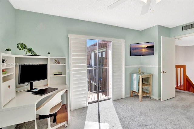 11914 SW 12th Ct, Davie, FL 33325 - office space featuring carpet, ceiling fan, and baseboards