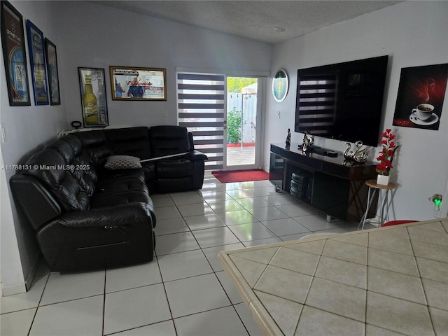 13061 SW 56th Ter, Miami, FL 33183 - tiled living area featuring a textured ceiling