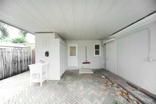 621 Hudson Rd, West Palm Beach, FL 33405 - view of patio / terrace featuring fence
