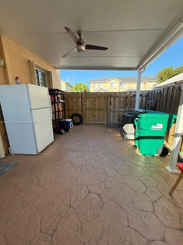 7353 NW 174th Ter Unit 107, Hialeah, FL 33015 - view of patio / terrace with ceiling fan
