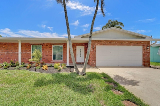 5031 SW 88th Ter, Cooper City, FL 33328 - single story home featuring a garage, brick siding, concrete driveway, and a front yard