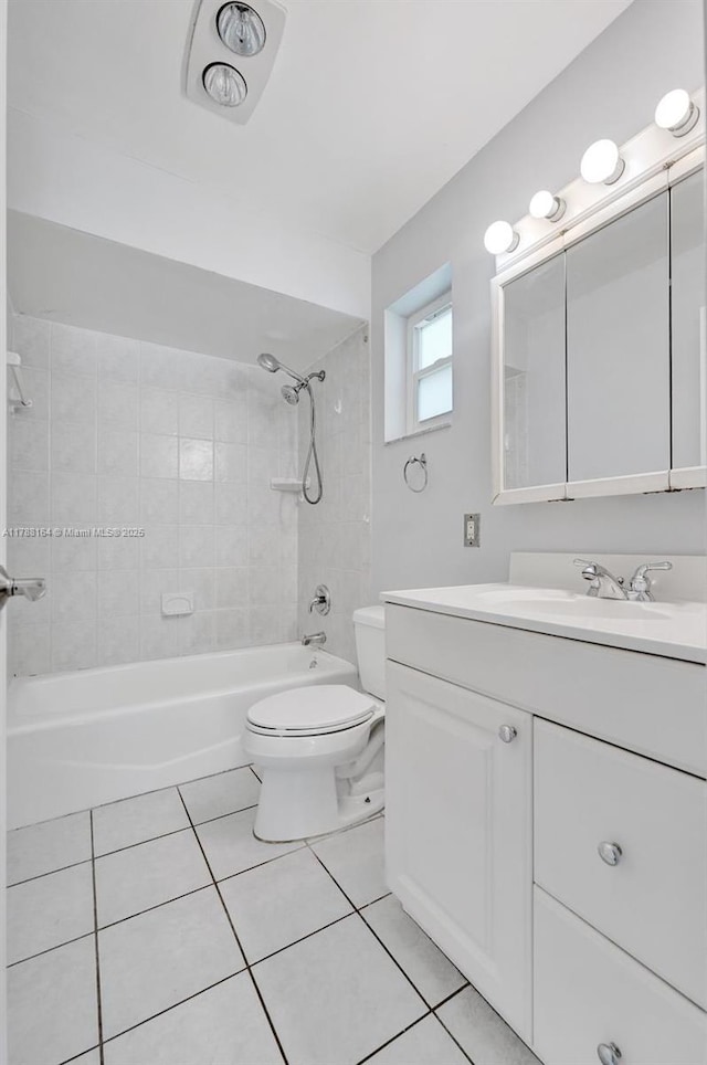 5031 SW 88th Ter, Cooper City, FL 33328 - bathroom featuring vanity,  shower combination, and tile patterned floors