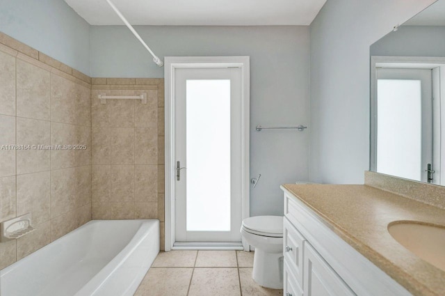 5031 SW 88th Ter, Cooper City, FL 33328 - full bathroom with vanity, bathing tub / shower combination, and tile patterned flooring