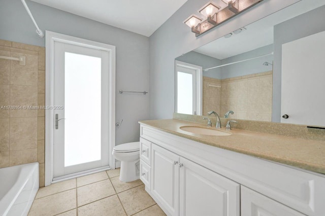 5031 SW 88th Ter, Cooper City, FL 33328 - bathroom featuring vanity, tile patterned flooring, and shower / bathtub combination