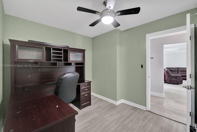 5031 SW 88th Ter, Cooper City, FL 33328 - office space with light wood-style flooring and ceiling fan