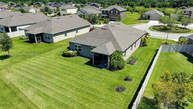birds eye view of property featuring a residential view