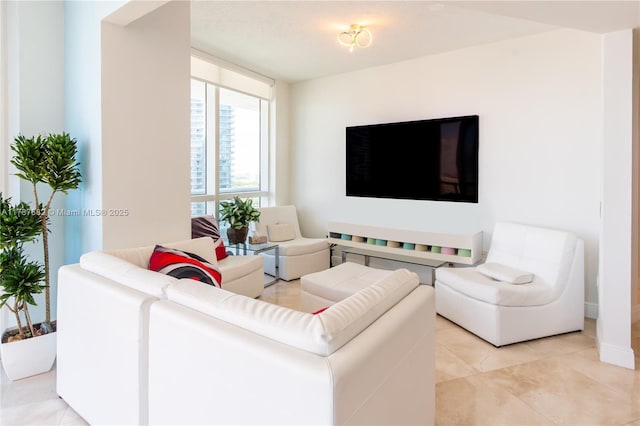 480 NE 30th St Unit 1807, Miami, FL 33137 - living room featuring light tile patterned floors