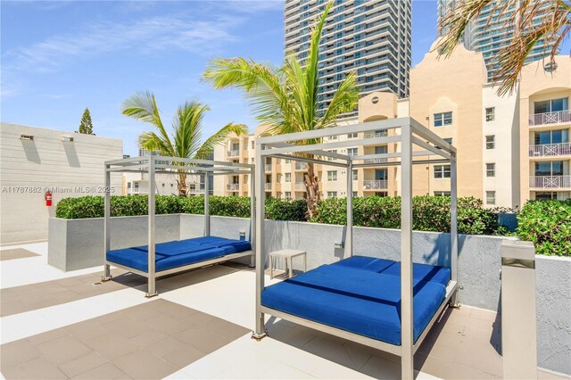 480 NE 30th St Unit 1807, Miami, FL 33137 - exterior space featuring a patio and a pergola
