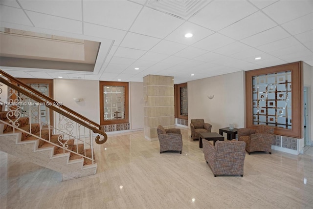 2899 Collins Ave Pha, Pha, Miami Beach, FL 33140 - living area featuring recessed lighting and stairs