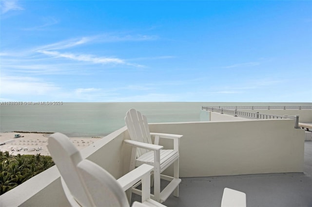 2899 Collins Ave Pha, Pha, Miami Beach, FL 33140 - view of patio / terrace with a balcony and a water view