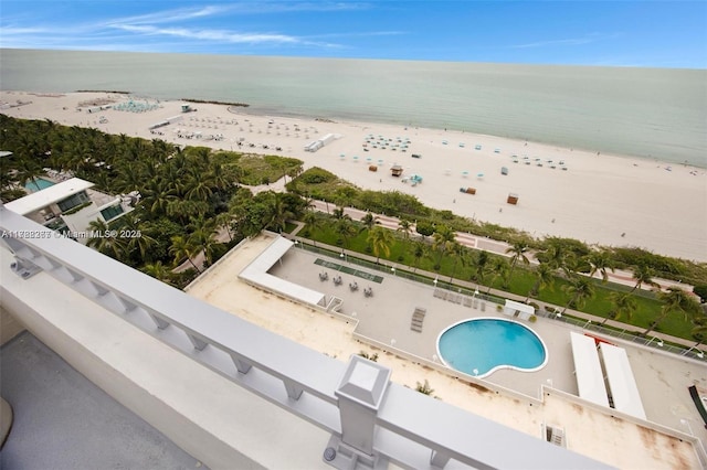 2899 Collins Ave Pha, Pha, Miami Beach, FL 33140 - drone / aerial view with a view of the beach and a water view
