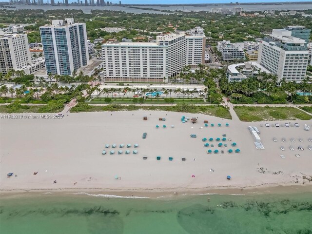 2899 Collins Ave Pha, Pha, Miami Beach, FL 33140 - aerial view with a beach view, a city view, and a water view