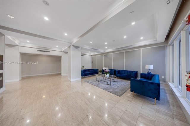 1865 79th St Phi, Csw, Phi, North Bay Village, FL 33141 - building lobby with recessed lighting and ornamental molding