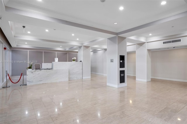 1865 79th St Phi, Csw, Phi, North Bay Village, FL 33141 - unfurnished room featuring ornamental molding, a tray ceiling, recessed lighting, and baseboards
