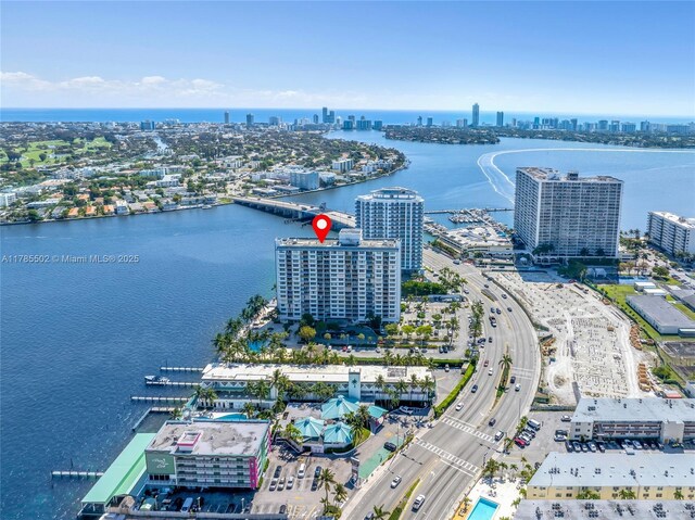 1865 79th St Phi, Csw, Phi, North Bay Village, FL 33141 - aerial view of skyline, a highway, and a large body of water