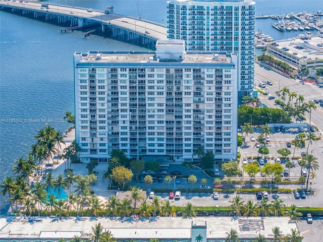 1865 79th St Phi, Csw, Phi, North Bay Village, FL 33141 - aerial view of apartment complex, a notable bridge, and a nearby body of water
