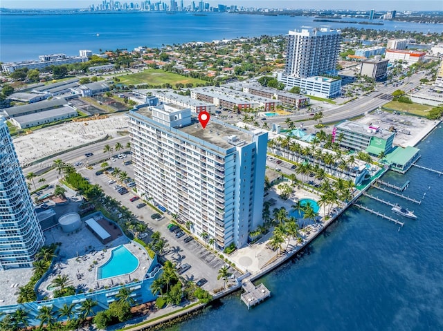 1865 79th St Phi, Csw, Phi, North Bay Village, FL 33141 - view of urban area featuring a nearby body of water and a pool area