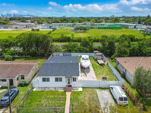 1814 NW 73rd St, Miami, FL 33147 - aerial view of property and surrounding area