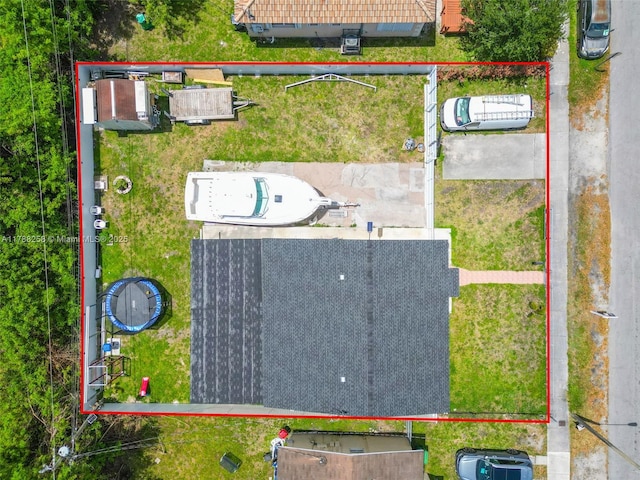 1814 NW 73rd St, Miami, FL 33147 - aerial overview of property's location featuring property boundaries highlighted