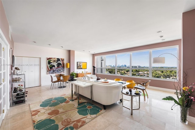 4925 Collins Ave Unit 8G, Miami Beach, FL 33140 - living area with light tile patterned floors