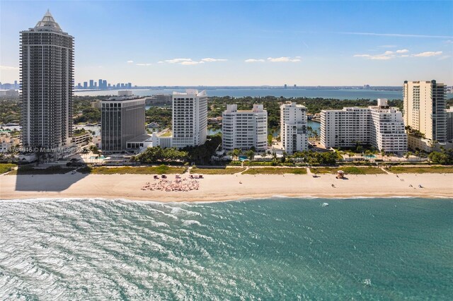 4925 Collins Ave Unit 8G, Miami Beach, FL 33140 - aerial view with a view of city, a beach view, and a water view