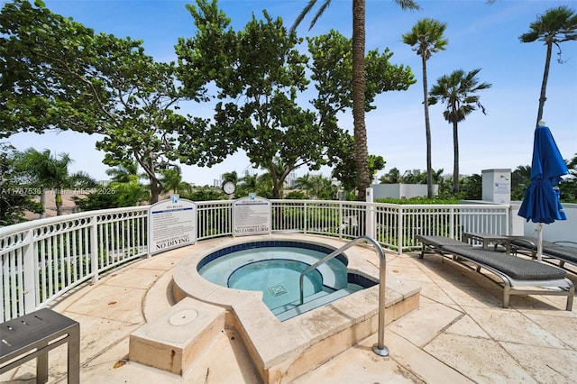 21055 Yacht Club Dr Unit 3101, Aventura, FL 33180 - view of swimming pool featuring a patio and a hot tub