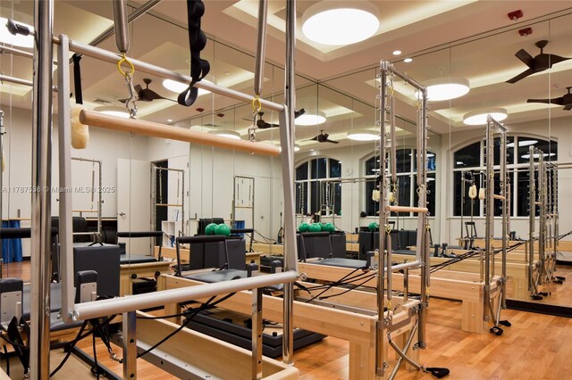 21055 Yacht Club Dr Unit 3101, Aventura, FL 33180 - gym featuring wood finished floors