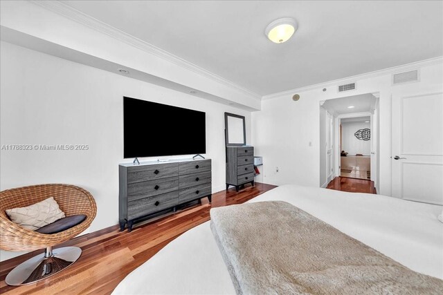 1830 S Ocean Dr Unit Lph4910, Hallandale Beach, FL 33009 - bedroom with crown molding and wood finished floors