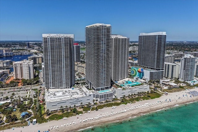 city view with a beach view and a water view