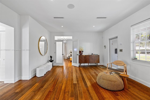 55 NE 87th St, El Portal, FL 33138 - interior space with baseboards, visible vents, and wood finished floors