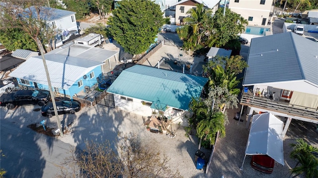bird's eye view with a residential view