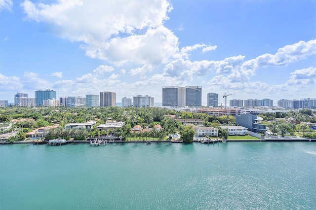 9751 E Bay Harbor Dr Unit 11D, Bay Harbor Islands, FL 33154 - water view with city skyline