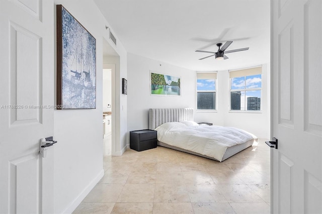 9751 E Bay Harbor Dr Unit 11D, Bay Harbor Islands, FL 33154 - bedroom featuring ceiling fan and baseboards