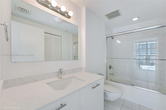 3451 NE 1st Ave Unit M0808, Miami, FL 33137 - full bath featuring tile patterned floors, visible vents, toilet, and vanity