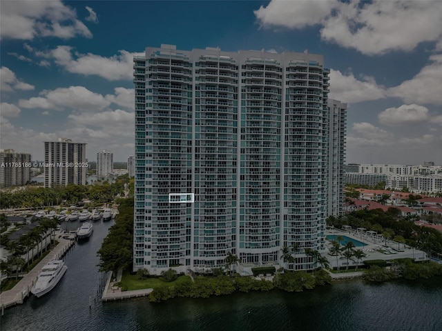 3201 NE 183rd St Unit 1107, Aventura, FL 33160 - view of building exterior featuring a water view and a view of city