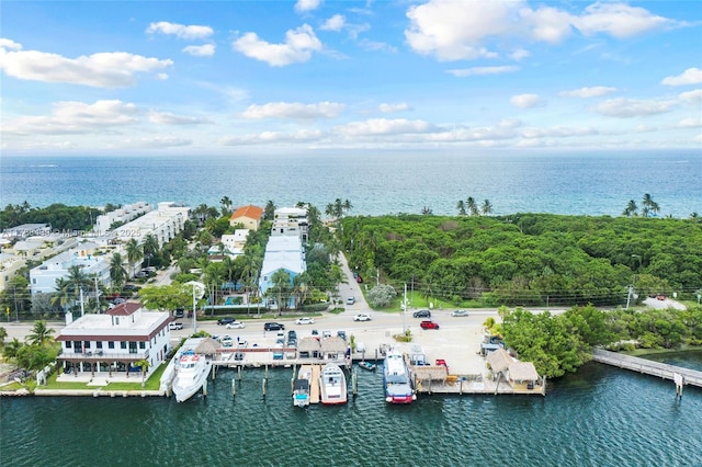 381 Franklin St, Hollywood, FL 33019 - drone / aerial view featuring a water view