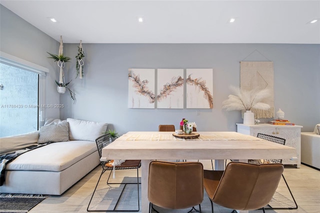 381 Franklin St, Hollywood, FL 33019 - dining area featuring recessed lighting and light wood-type flooring