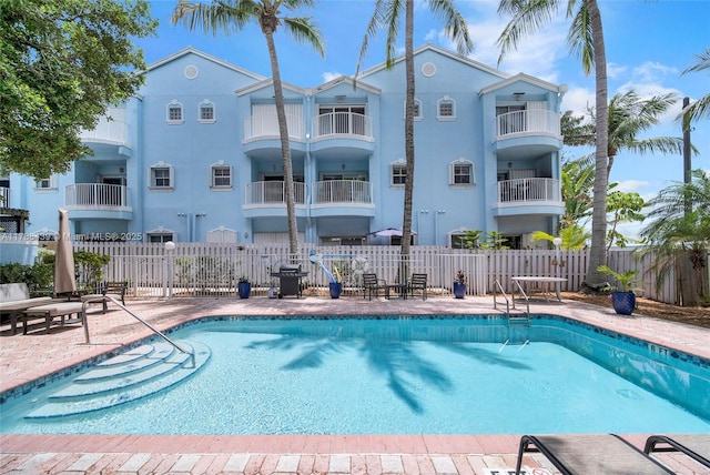 381 Franklin St, Hollywood, FL 33019 - pool with fence and a patio