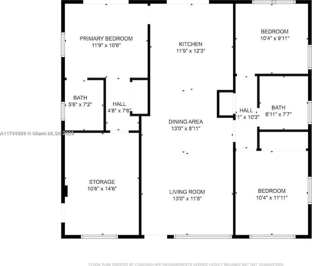 1440 NE 117th St, Miami, FL 33161 - home floor plan
