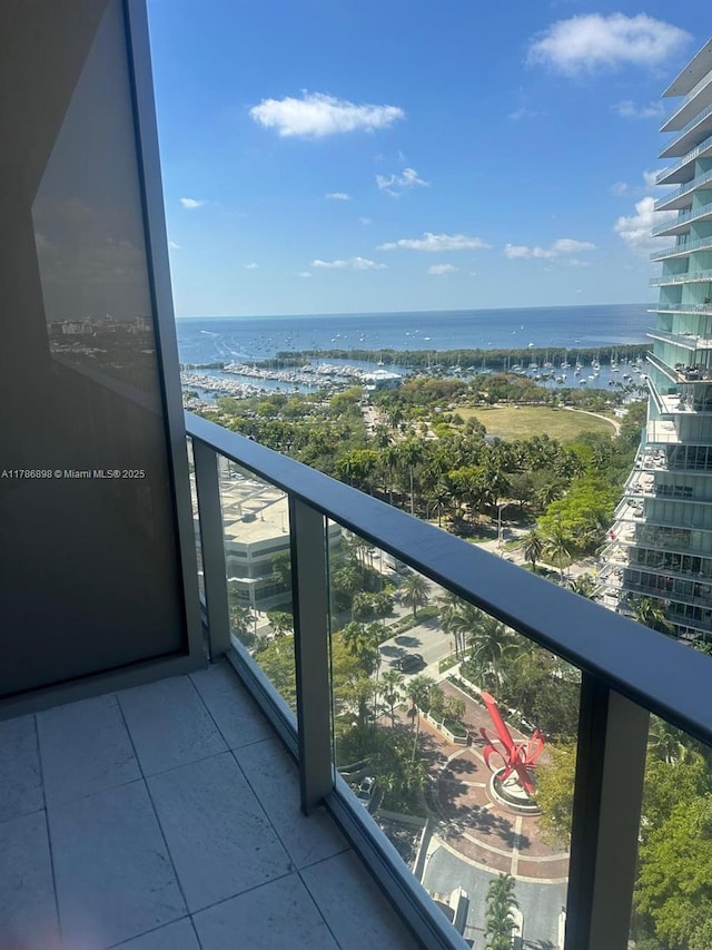 2655 S Bayshore Dr Unit 1607, Miami, FL 33133 - balcony featuring a water view