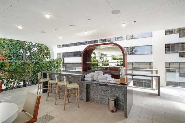 2655 S Bayshore Dr Unit 1607, Miami, FL 33133 - view of patio / terrace with outdoor wet bar and area for grilling