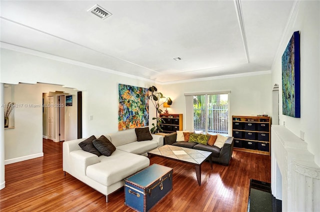 5700 NE 5th Ave, Miami, FL 33137 - living area with wood finished floors and ornamental molding